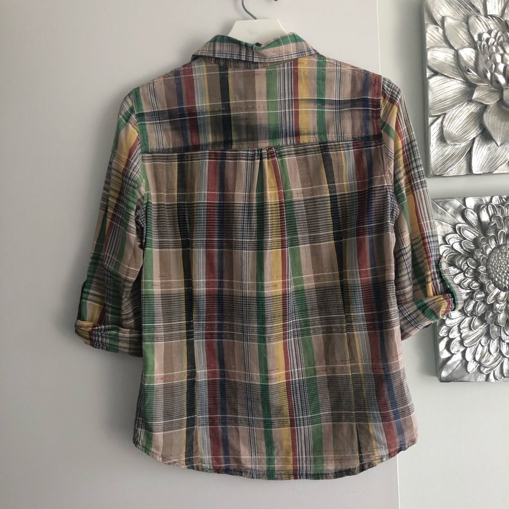 H&M Plaid Button-Down Top - Picture 4 of 5
